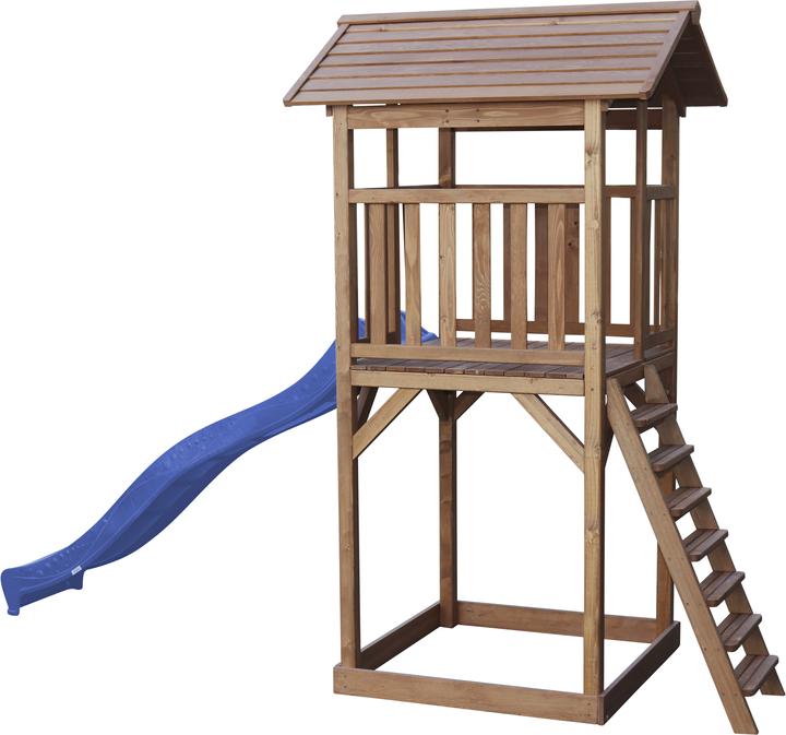 Actual product image Axi Beach Tower Play Tower Brown - Blue Slide