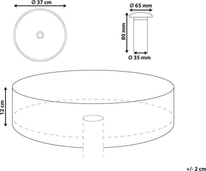 Image du produit Beliani Gudar (370 mm, 370 mm)