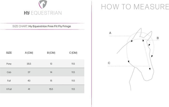 Actual product image Hy Horses FlyFringes Free Fit
