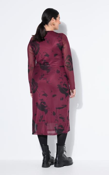 Produktbild Studio Untold Maxikleid, Slim Shape, Mesh mit Motiv, Langarm (46)