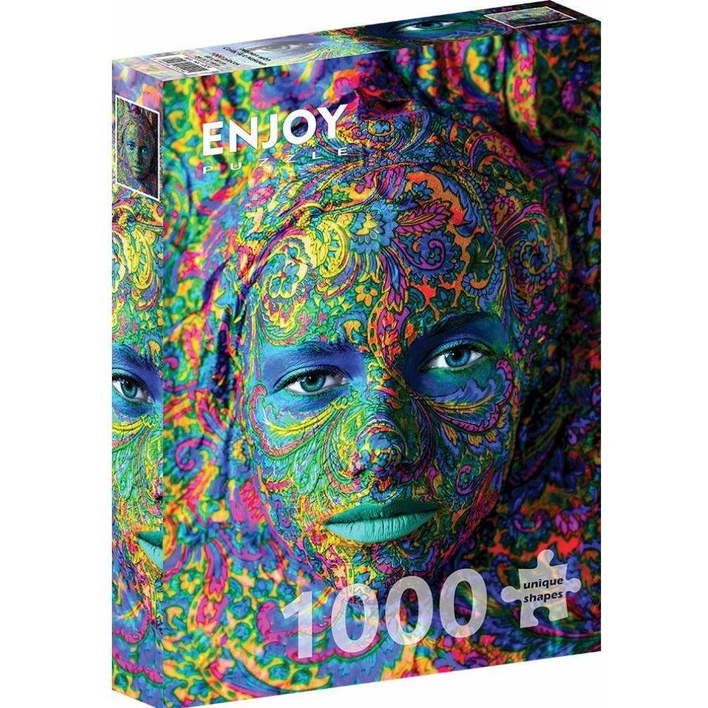Enjoy Puzzle ENJOY-1224 - Woman with Color Art Makeup, Puzzle, 1000 Teile (1000 Teile)