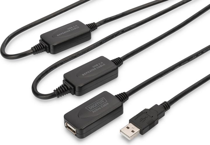 Produktbild Digitus USB 2.0 Repeater Kabel USB A male / A female Länge 25m (USB 2.0)