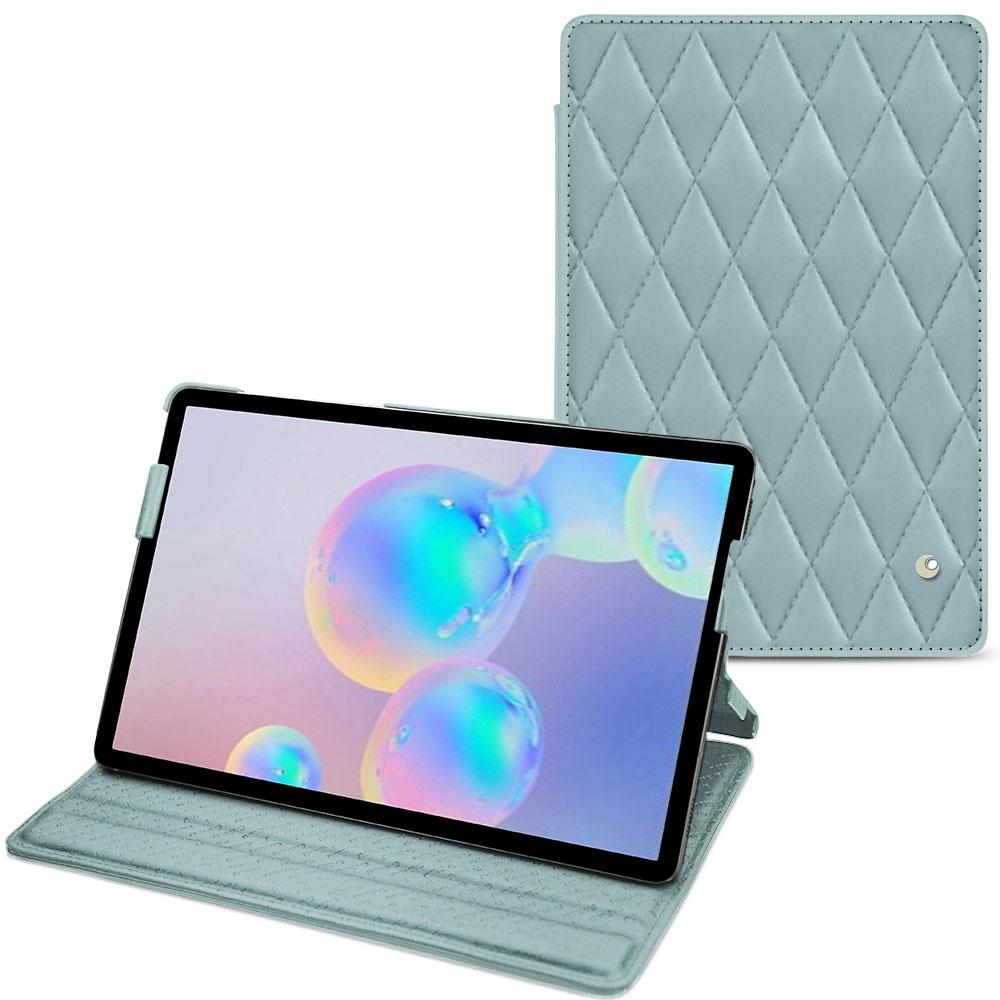 Noreve Lederschutzhülle horizontal (Galaxy Tab S6), Tablet Hülle, Blau