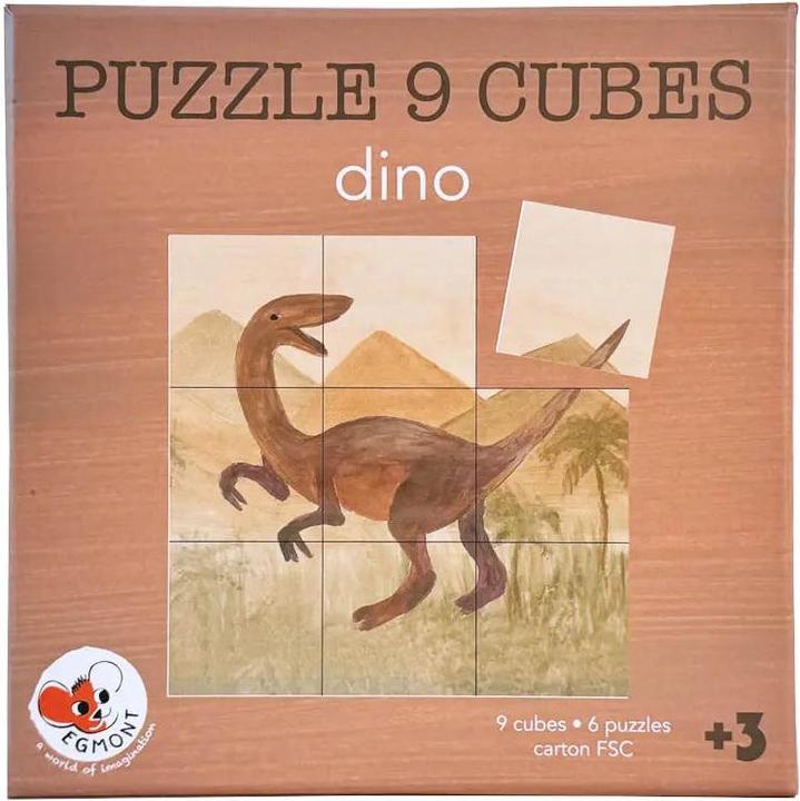 Actual product image Egmont Dino cube puzzle (9 pieces)