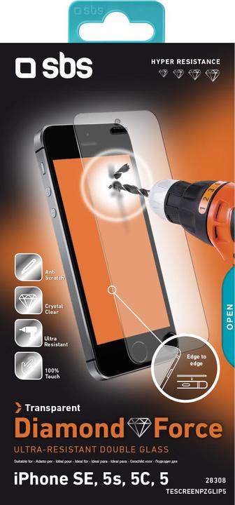 Actual product image SBS Screen Protector Ultra Glass for iPhone SE/5s/5 (1 Piece, Apple iPhone SE)