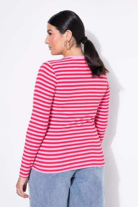 Produktbild Studio Untold Shirt, Slim Shape, Ringel, Rippjersey, Langarm (58)