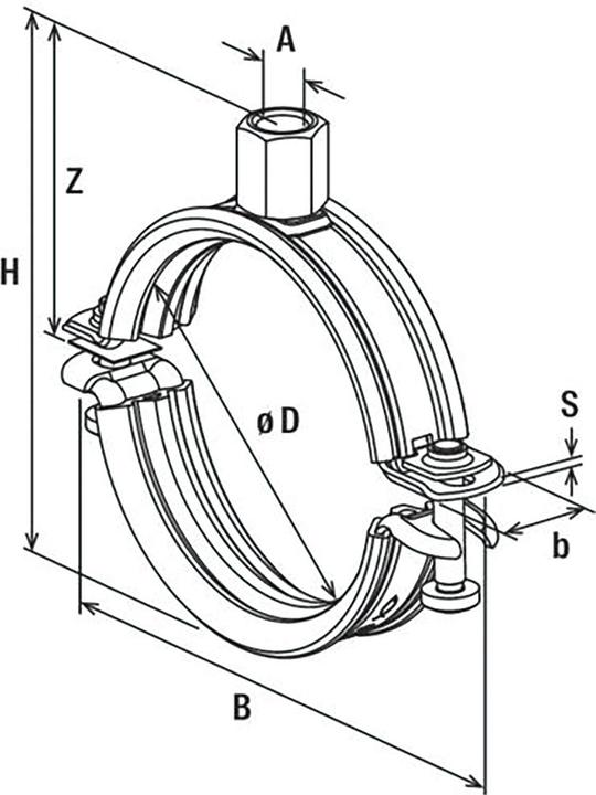 Actual product image Fischer Universal pipe clamp FRS-L 20-24