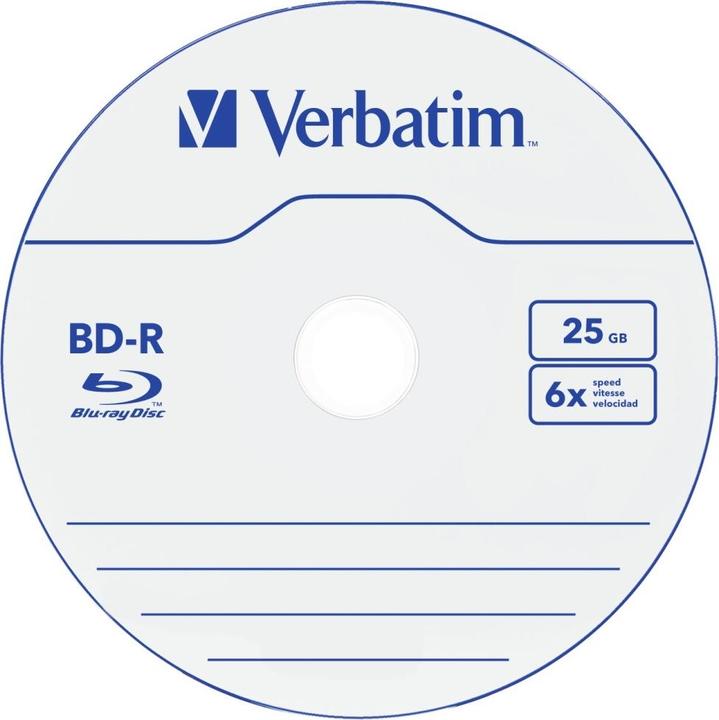 Produktbild Verbatim BD-R, 25GB, 6x, Jewel Case (5x)