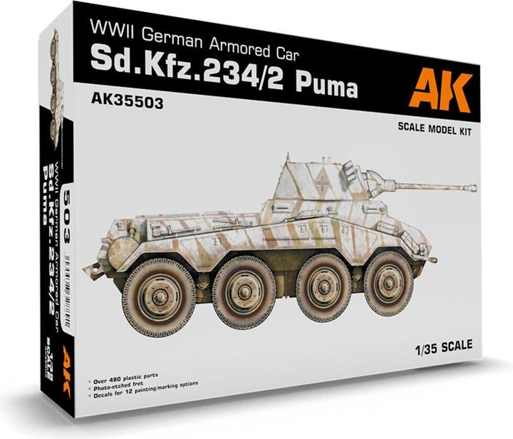 Produktbild AK Interactive AK Models - 1/35 WWII GERMAN ARMORED CAR SD.KFZ.234/2 PUMA