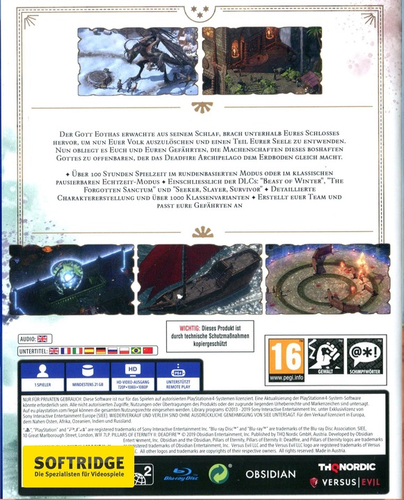 Actual product image THQ Pillars of Eternity 2: Deadfire (PS4, EN)