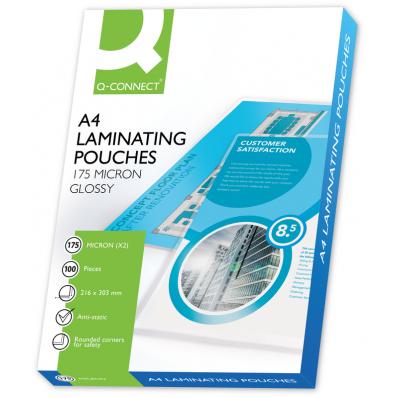 Q-Connect, Laminierfolie, Laminierfolientasche A4 (A4, 100 Stück, 175 µm)