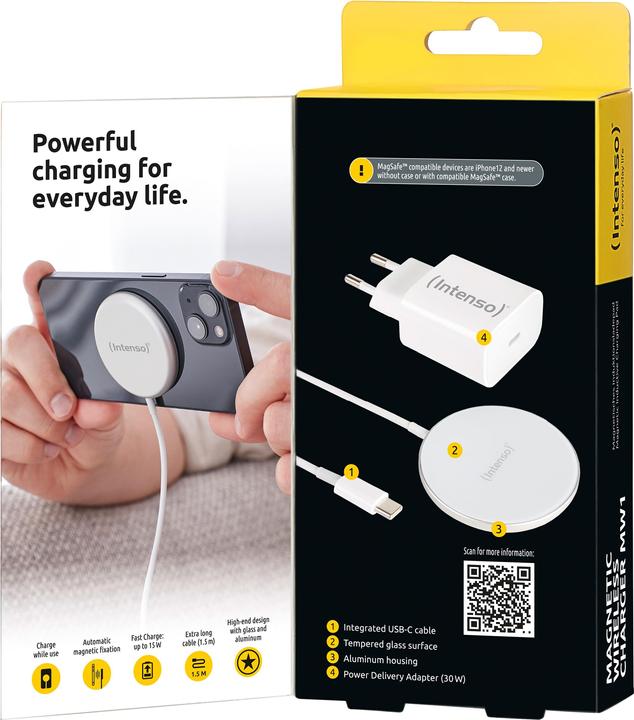 Immagine prodotto Intenso Caricatore magnetico senza fili MW1 bianco (15 W)