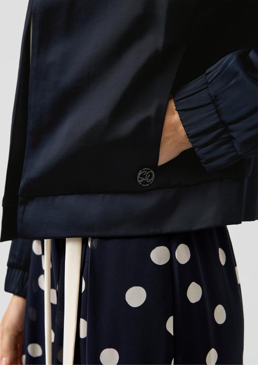 Actual product image s.Oliver Indoor-Jacke Offener Satinblouson mit Elastikbund (40)