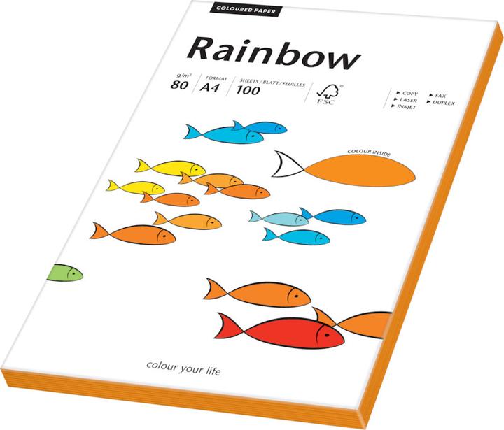 Image du produit Rainbow Papier à copier couleur néon (A4, 100 feuilles, 80 g/m²)