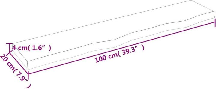 Immagine prodotto vidaXL Lian (100 x 20 x 4 cm)