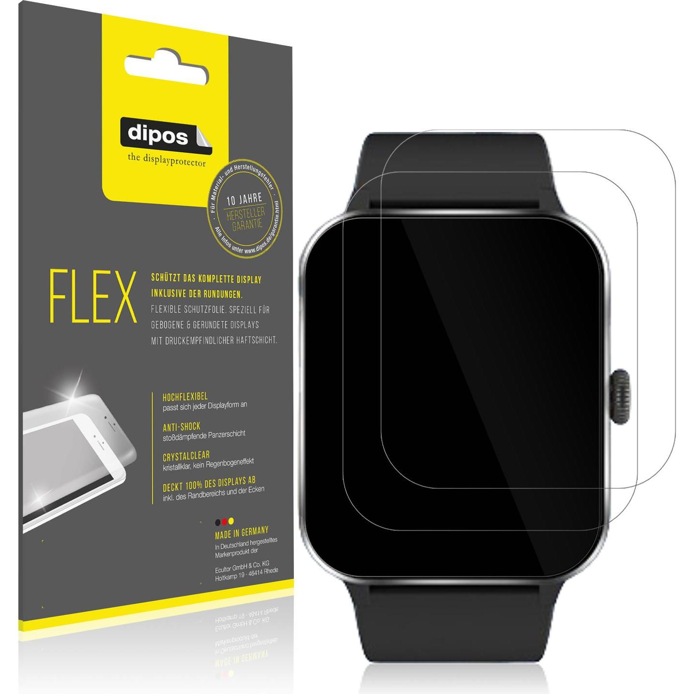 Dipos 3D Full Cover Schutzfolie, Smartwatch Schutzfolie, Transparent