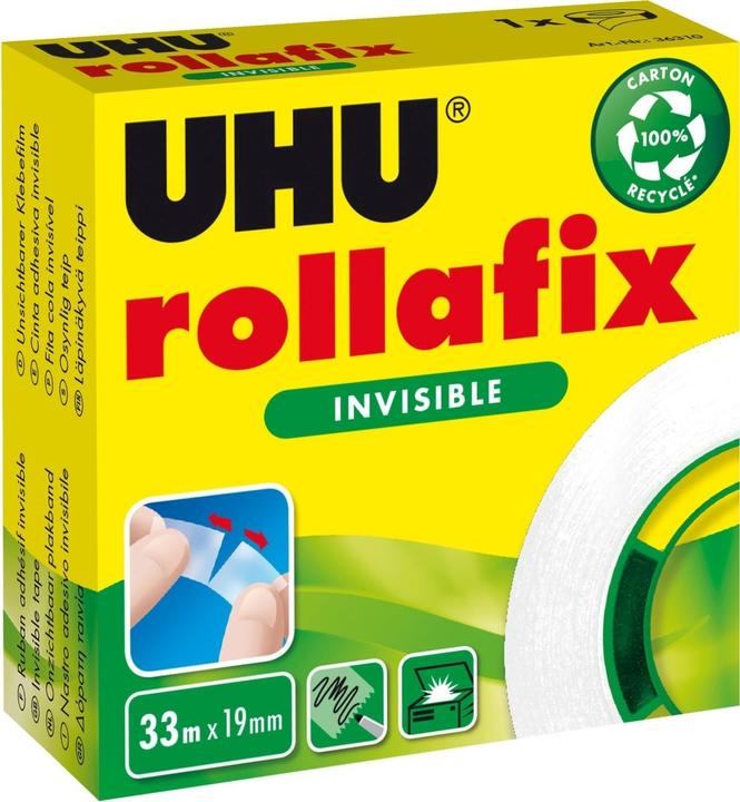 Produktbild UHU Kleberoller rollafix 33mx19mm, invisible (19 mm)