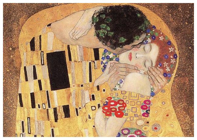 Actual product image Magni Puzzle Gustav Klimt The Kiss 1000 pieces (1000 pieces)