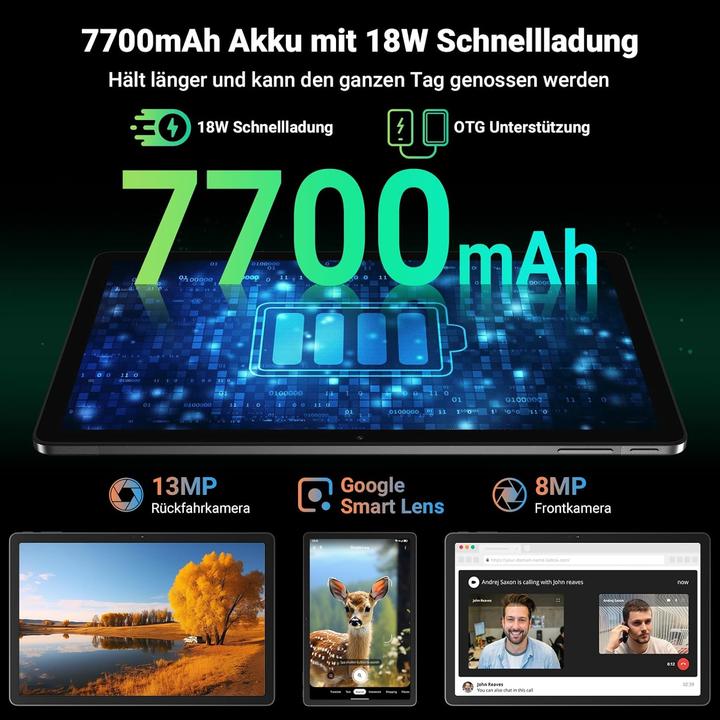 Actual product image Blackview Tab 16 Pro Tablet (4G, 11", 256 GB, Blue)