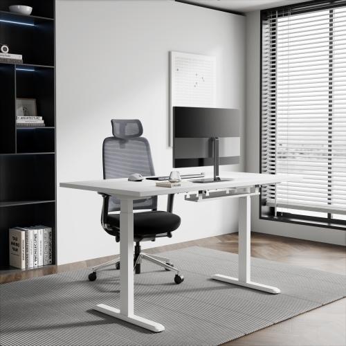 Up Up, Gambe + base del tavolo, Adjustable Height Table Bjorn White, Table top L White