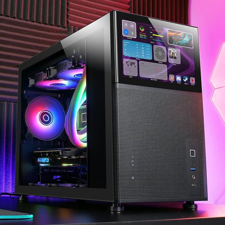 Image du produit Mars Gaming Boitier Mini Tour Micro ATX MC-LCD avec panneau vitré (Noir) (mATX, Mini-ITX)