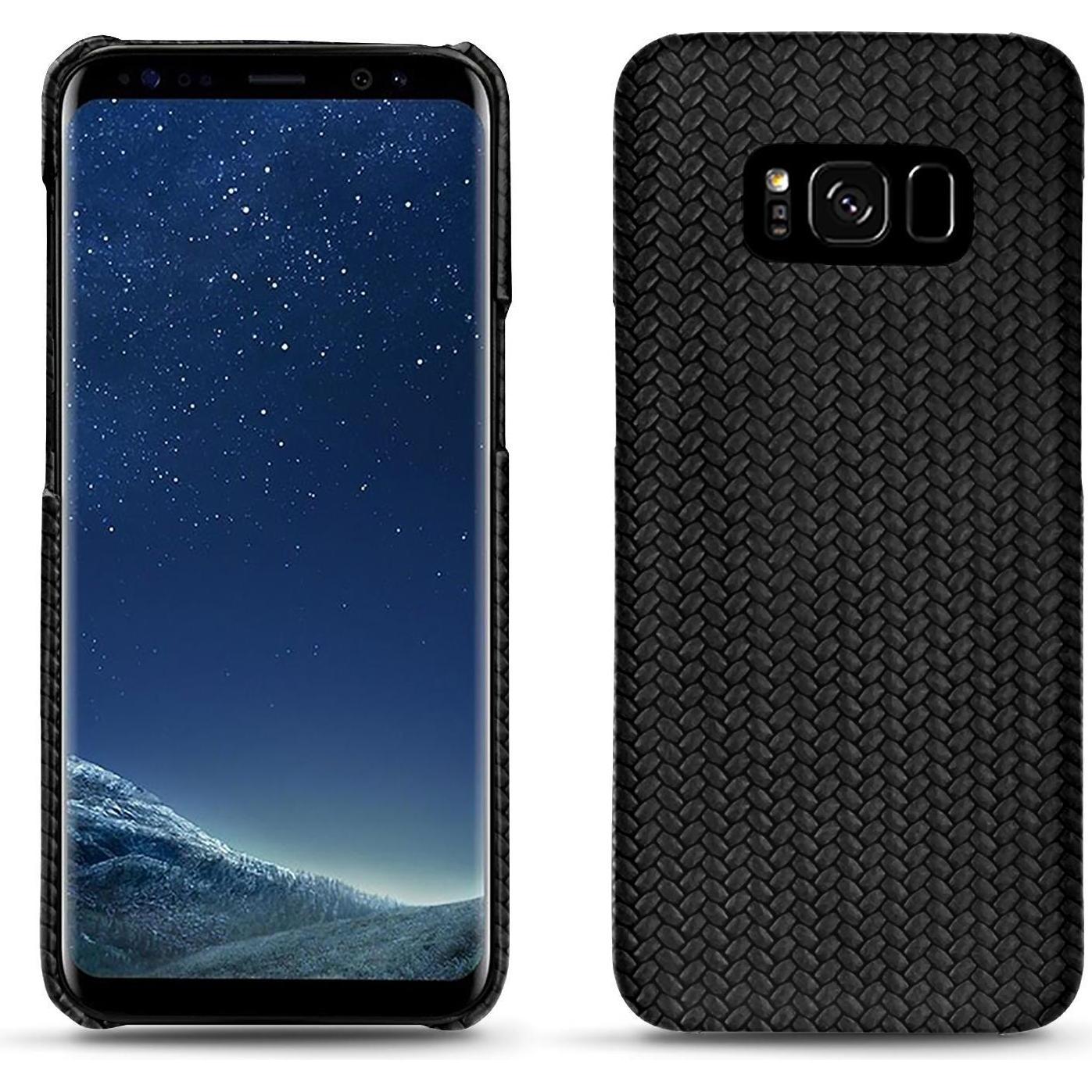 Noreve Lederschutzhülle (Samsung Galaxy S8+), Smartphone Hülle, Schwarz