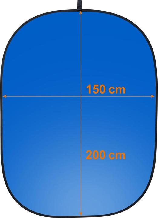 Produktbild Walimex 2in1 Falthintergrund grau/blau 150x200 (200 cm)