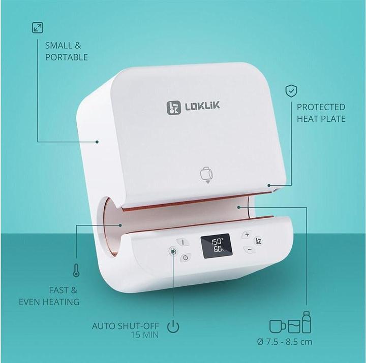 Image du produit Loklik Auto Tumbler Heat Press *blanc (Accessoire)
