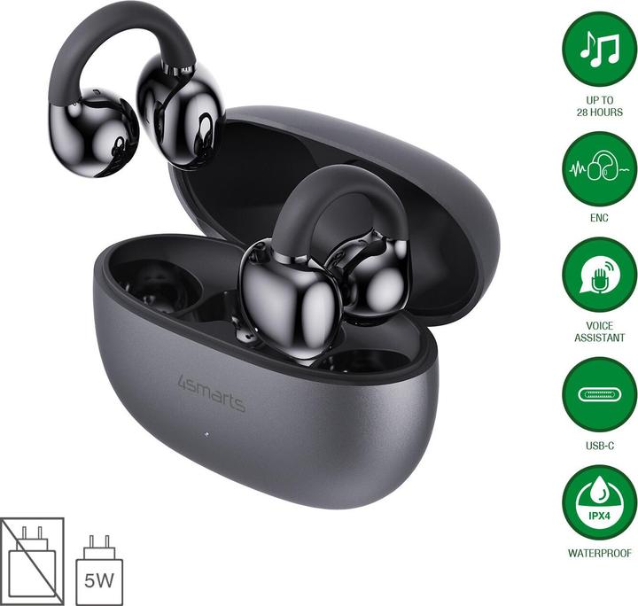 Produktbild 4smarts SkyBuds Clip (NC, 6 h, Kabellos)