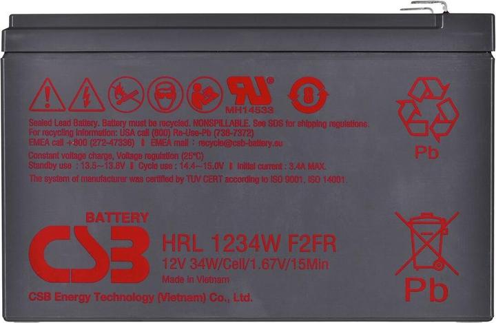 Actual product image Orvaldi Battery CSB HRL1234WF2FR 12V 9Ah (12 V, 9 Ah)