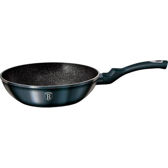 BerlingerHaus WOK GRANITE FRY 28cm AQUAMARINE BH-1875, Pfanne + Kochtopf, Silber