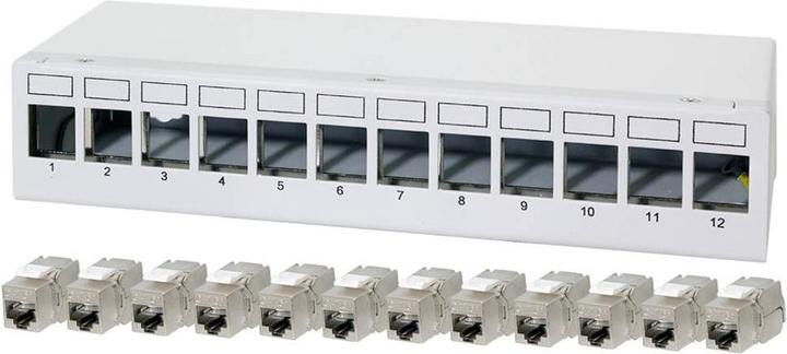 Produktbild LogiLink Patch Panel 12 Port mit 12 Cat.6A Keystone Modulen