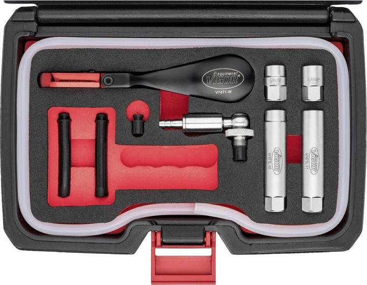 Immagine prodotto Vigor Set di spurgo freni ∙ V7471 ∙ Numero di utensili: 11