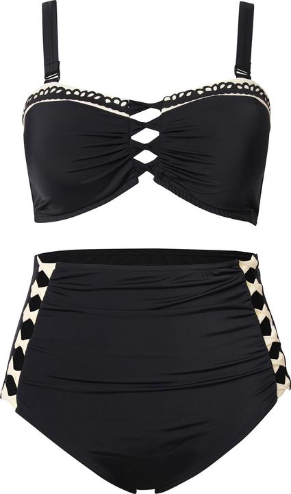 Produktbild Ulla Popken Bikini, Zierbänder, Softcups, Träger verstellbar, High Waist (42)