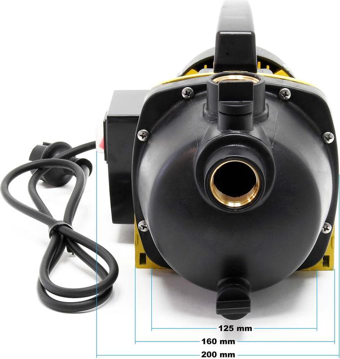 Produktbild Wiltec Gartenpumpe 3800l/h Wasserpumpe 1200W Pumpe 4.8 bar Teich Regenwasserpumpe (Gartenpumpe)