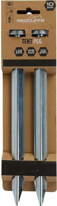 Actual product image Redcliffs Tent Pegs Iron Round 23cm Set 10pcs