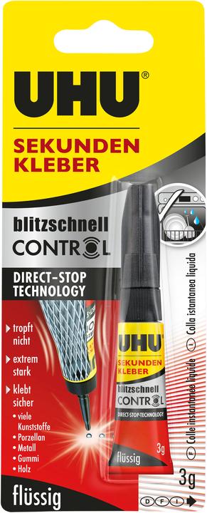 Produktbild UHU Sekundenkleber blitzschnell Control flüssig (3 g)