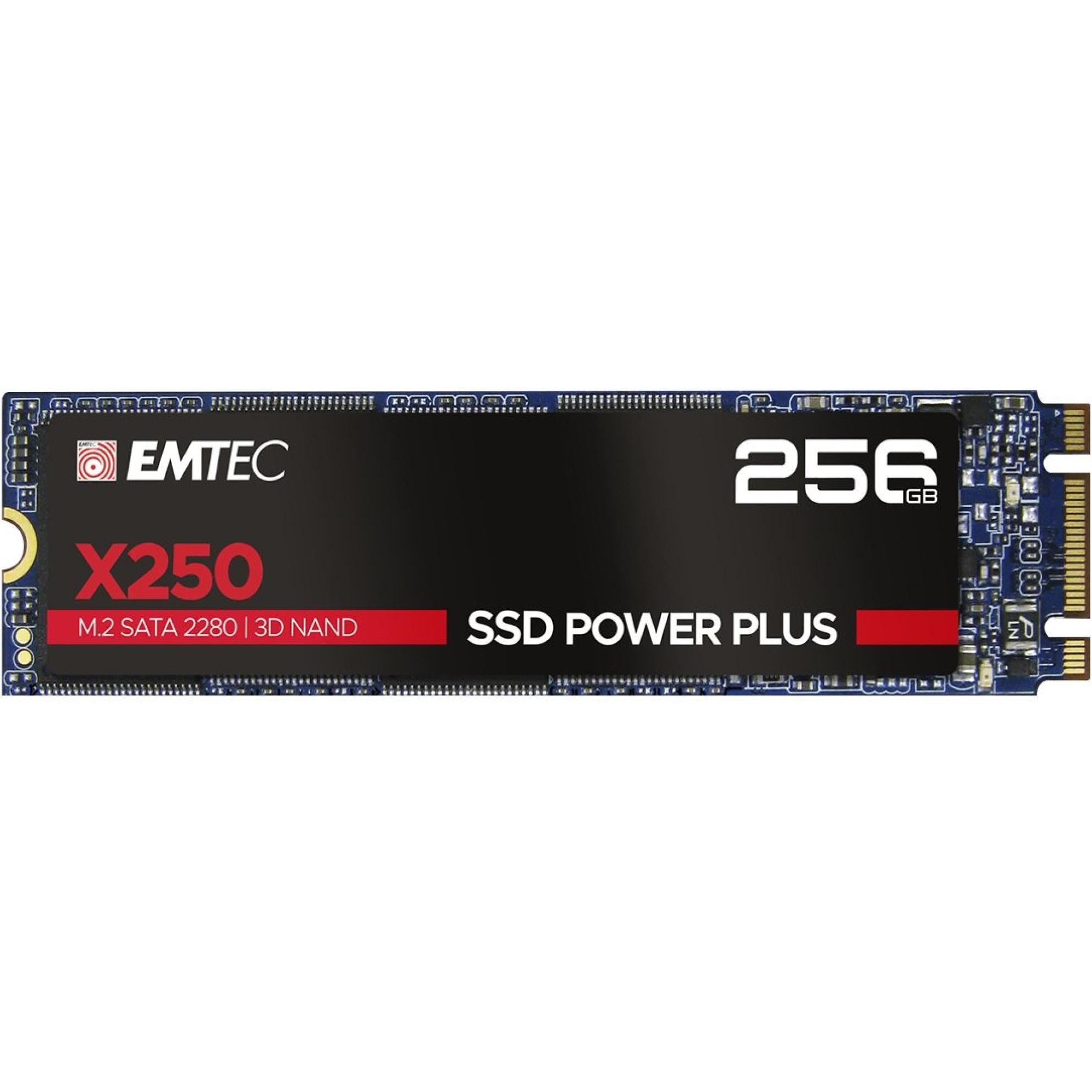 Emtec Festplatten-SSD X250 256 GB M.2 2280 SATA III (ECSSD256GX250) (256 GB, M.2 2280), SSD