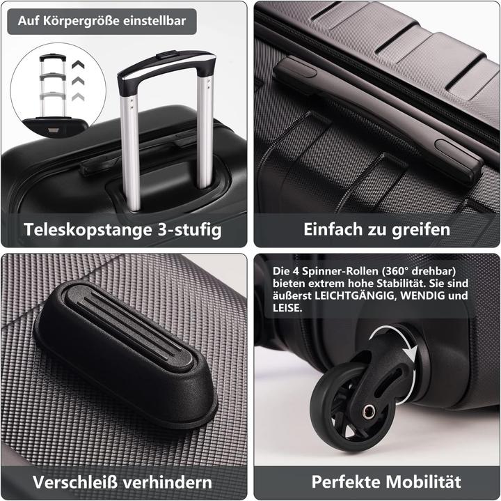 Actual product image Coolife Hartschalenkoffer mit TSA-Schloss (60 l)
