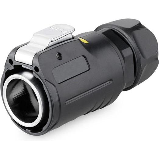 Good Connections GC IC01-24R01 Industrie Steckerverbinder, S1, M24, RJ45, IP65/67, Elektronikkabel + Stecker, Schwarz