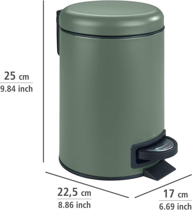 Image du produit Wenko Poubelle à pédale Leman (3 l)