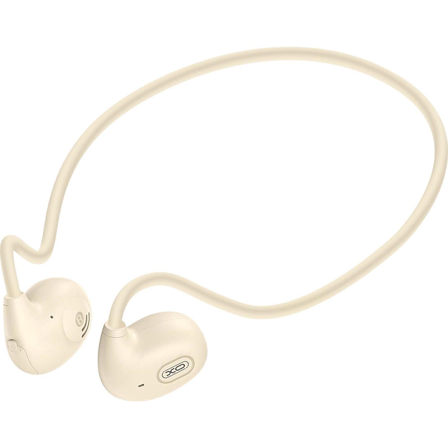 xO Bluetooth-Kopfhörer BS34 mit Knochenleitung beige (14 h, Kabellos), Kopfhörer, Beige