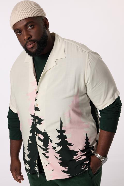 Produktbild Sthuge Hemd, Halbarm, Alloverprint, Cuba Kragen, kastiger Fit (7XL)