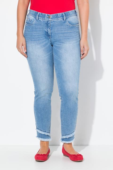 Produktbild Ulla Popken Jeans Sarah, Fransensaum, schmales Bein, knöchellang (46)