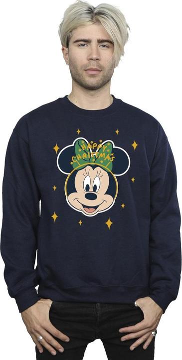 Actual product image Disney Mens Minnie Mouse Happy Christmas Sweatshirt (L)