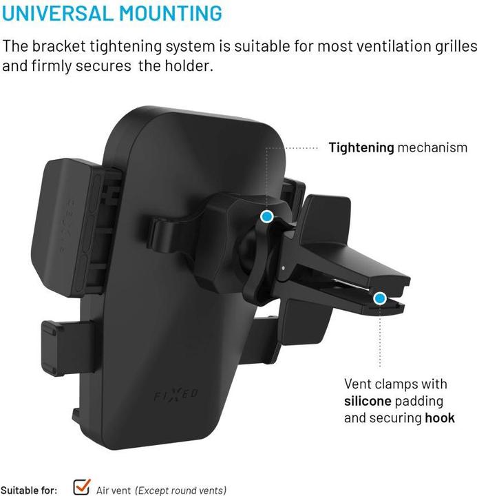 Actual product image Fixed Iconiq Vent, black