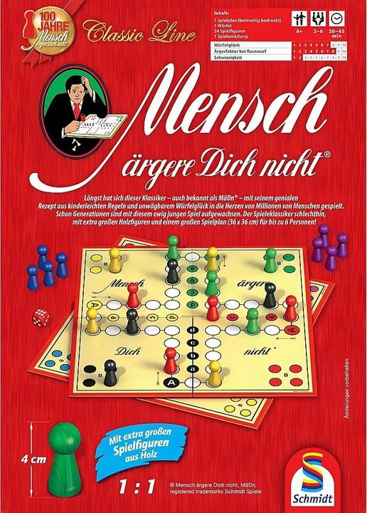Produktbild Schmidt Spiele Mensch ärgere Dich nicht (Deutsch, 2 - 6 Spieler)