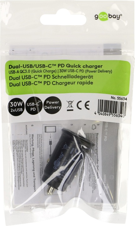 Actual product image Goobay 55634 Mobile Device Charger Black Indoor