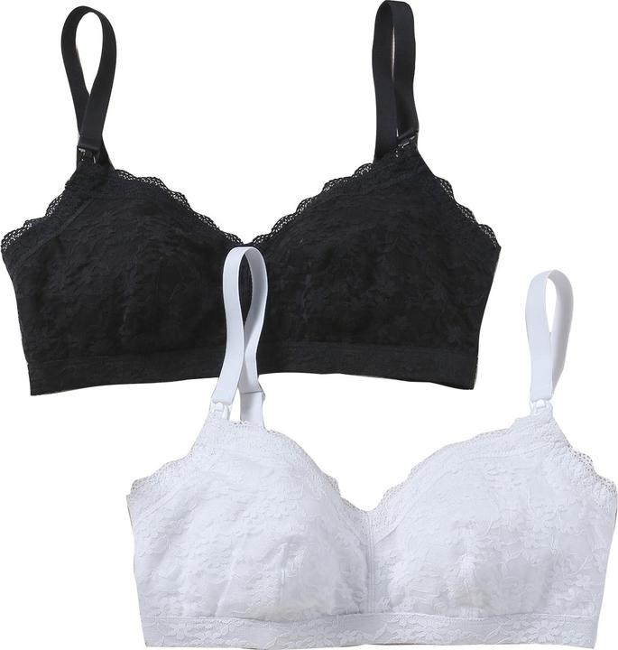 Actual product image Vertbaudet 2-pack of nursing bras, lace with soft lining (M)