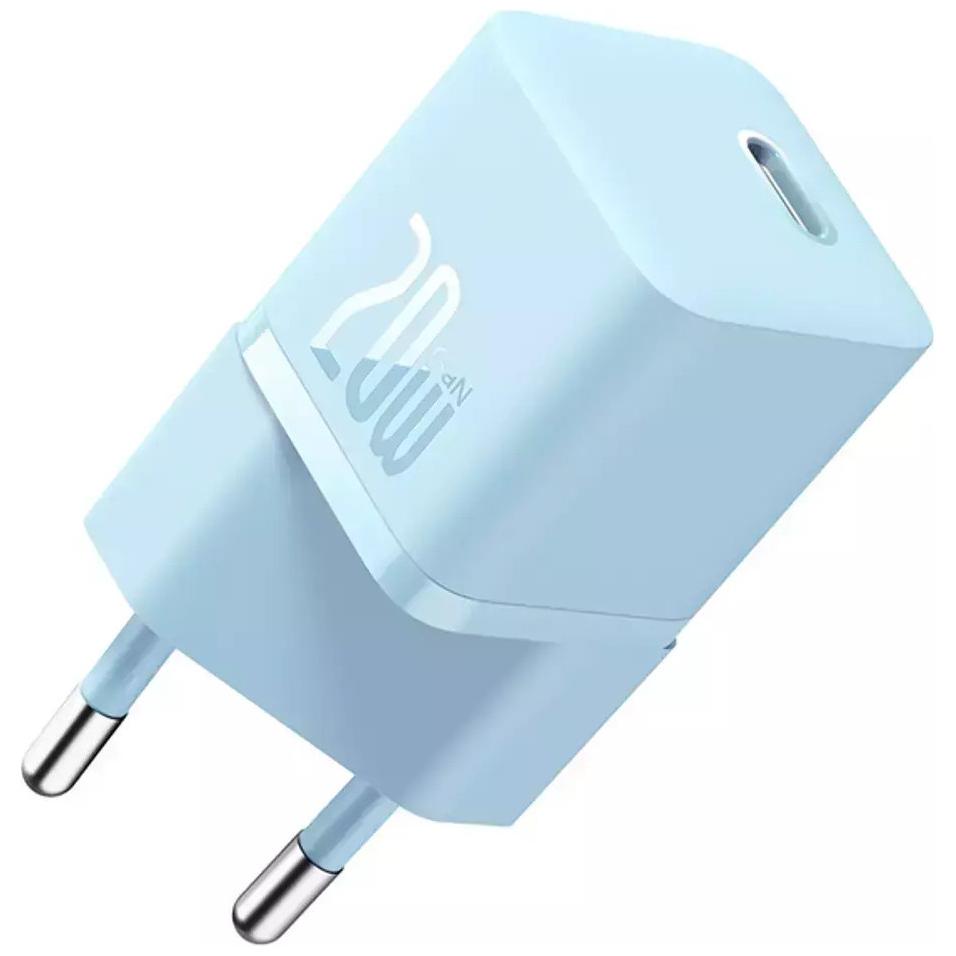 Baseus Mini wall charger GaN5 20W (blue) (20 W), USB Ladegerät, Blau